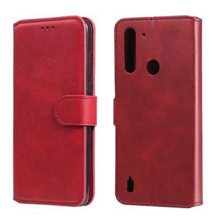 For Motorola Moto G8 Power Lite Classic Calf Texture PU + TPU Horizontal Flip Leather Case, with Holder & Card Slots & Wallet(Red)