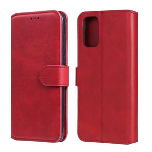 For OPPO A52 / A72 / A92 Classic Calf Texture PU + TPU Horizontal Flip Leather Case, with Holder & Card Slots & Wallet(Red)