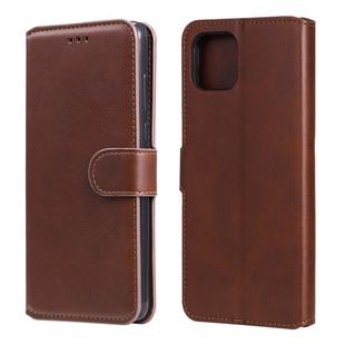 For OPPO A92s Classic Calf Texture PU + TPU Horizontal Flip Leather Case, with Holder & Card Slots & Wallet(Brown)