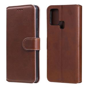 For Samsung Galaxy M31 Classic Calf Texture PU + TPU Horizontal Flip Leather Case, with Holder & Card Slots & Wallet(Brown)