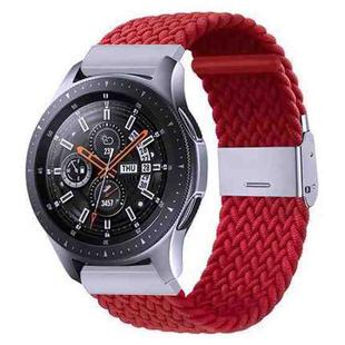 18mm Nylon Braided Metal Buckle Watch Band(Red)