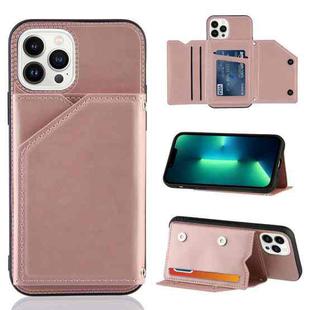 For iPhone 15 Pro Skin Feel PU + TPU + PC Back Cover Shockproof Case(Rose Gold)