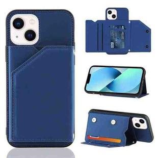 For iPhone 15 Plus Skin Feel PU + TPU + PC Back Cover Shockproof Case(Royal Blue)