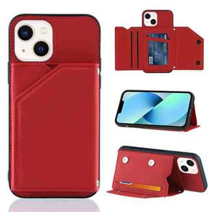 For iPhone 15 Skin Feel PU + TPU + PC Back Cover Shockproof Case(Red)