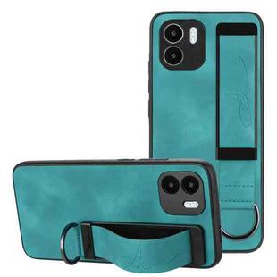For Xiaomi Redmi A1 Wristband Holder Leather Back Phone Case(Green)