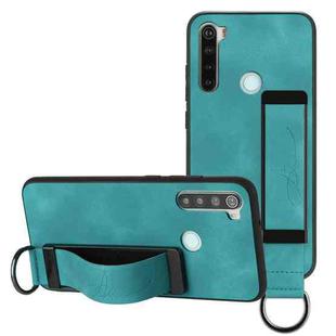 For Xiaomi Redmi Note 8 Wristband Holder Leather Back Phone Case(Green)