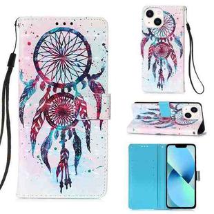 For iPhone 15 Plus 3D Painting Horizontal Flip Leather Phone Case(Color Drop Wind Chimes)
