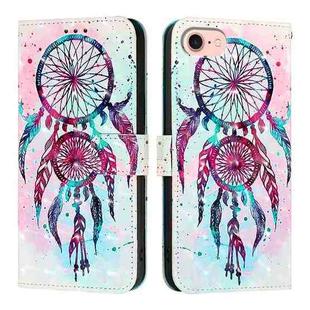 For iPhone SE 2024 3D Painting Horizontal Flip Leather Phone Case(Color Drop Wind Chimes)