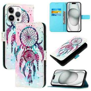 For iPhone 16 Pro Max 3D Painting Horizontal Flip Leather Phone Case(Color Drop Wind Chimes)