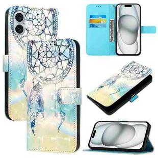 For iPhone 16 Plus 3D Painting Horizontal Flip Leather Phone Case(Dream Wind Chimes)