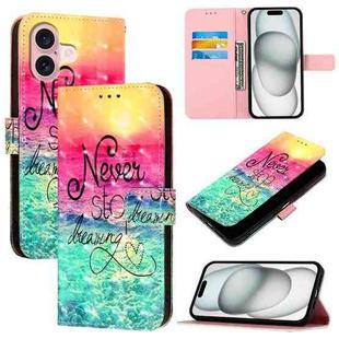 For iPhone 16 3D Painting Horizontal Flip Leather Phone Case(Chasing Dreams)