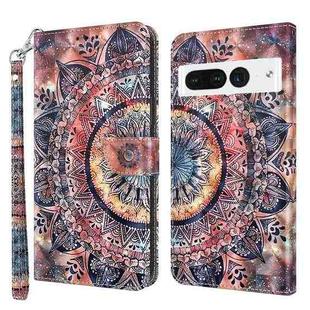 For Google Pixel 8 Pro 3D Painted Pattern Leather Phone Case(Colorful Mandala)