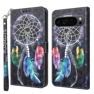 For Google Pixel 9 Pro XL 3D Painted Pattern Leather Phone Case(Colorful Dreamcatcher)