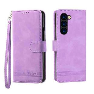 For Samsung Galaxy Z Fold5 Dierfeng Dream Line TPU + PU Leather Phone Case(Purple)