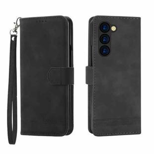 For Samsung Galaxy Z Fold5 Dierfeng Dream Line TPU + PU Leather Phone Case(Black)