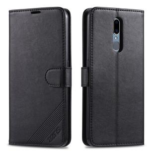 For OPPO A9 / A9x / F11 AZNS Sheepskin Texture Horizontal Flip Leather Case with Holder & Card Slots & Wallet(Black)