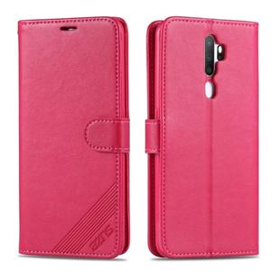 For OPPO A11x / A9(2020) AZNS Sheepskin Texture Horizontal Flip Leather Case with Holder & Card Slots & Wallet(Red)