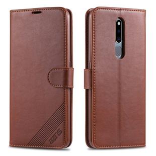For OPPO F11 Pro AZNS Sheepskin Texture Horizontal Flip Leather Case with Holder & Card Slots & Wallet(Brown)