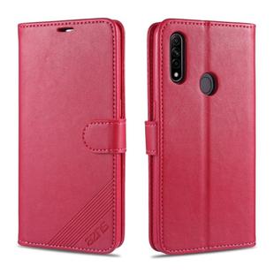 For OPPO A8 AZNS Sheepskin Texture Horizontal Flip Leather Case with Holder & Card Slots & Wallet(Red)