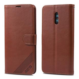 For OPPO Reno AZNS Sheepskin Texture Horizontal Flip Leather Case with Holder & Card Slots & Wallet(Brown)