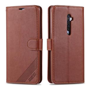 For OPPO Reno2 AZNS Sheepskin Texture Horizontal Flip Leather Case with Holder & Card Slots & Wallet(Brown)