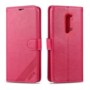 For OPPO Reno 3 AZNS Sheepskin Texture Horizontal Flip Leather Case with Holder & Card Slots & Wallet(Red)