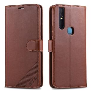 For Vivo S1 / V15 AZNS Sheepskin Texture Horizontal Flip Leather Case with Holder & Card Slots & Wallet(Brown)