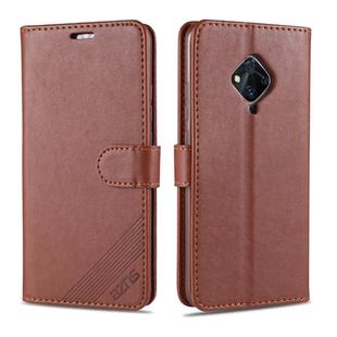 For Vivo S5 AZNS Sheepskin Texture Horizontal Flip Leather Case with Holder & Card Slots & Wallet(Brown)