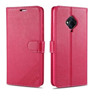 For Vivo S5 AZNS Sheepskin Texture Horizontal Flip Leather Case with Holder & Card Slots & Wallet(Red)