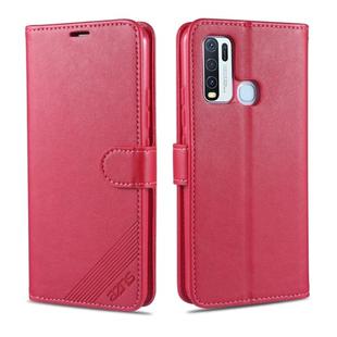 For Vivo Y50 AZNS Sheepskin Texture Horizontal Flip Leather Case with Holder & Card Slots & Wallet(Red)