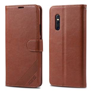 For Vivo X27 AZNS Sheepskin Texture Horizontal Flip Leather Case with Holder & Card Slots & Wallet(Brown)