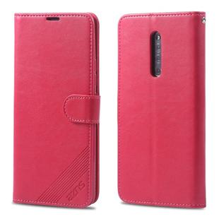 For Vivo X27 Pro AZNS Sheepskin Texture Horizontal Flip Leather Case with Holder & Card Slots & Wallet(Red)