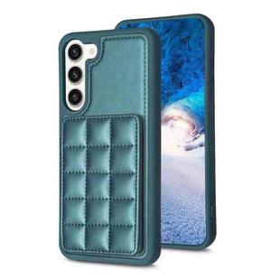 For Samsung Galaxy S21+ 5G Grid Card Slot Holder Phone Case(Green)