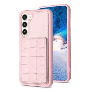 For Samsung Galaxy S23+ 5G Grid Card Slot Holder Phone Case(Pink)