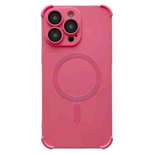 For iPhone 12 Pro Four-corner Shockproof Skin Feel MagSafe Magnetic Phone Case(Pink)