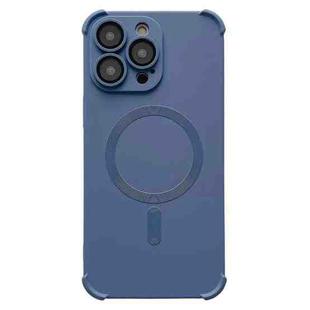 For iPhone 14 Pro Four-corner Shockproof Skin Feel MagSafe Magnetic Phone Case(Grey)