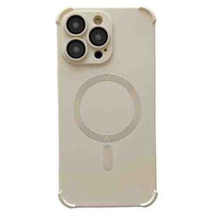 For iPhone 16 Pro Max Four Corner Shockproof Skin Feel MagSafe Magnetic Phone Case(White)