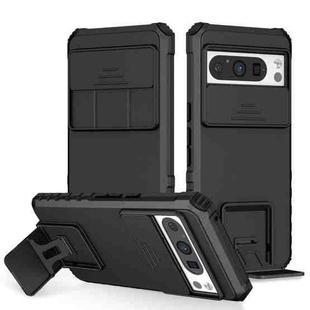 For Google Pixel 8 Pro Stereoscopic Holder Sliding Camshield Phone Case(Black)
