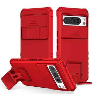 For Google Pixel 8 Pro Stereoscopic Holder Sliding Camshield Phone Case(Red)