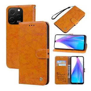 For Huawei nova Y61/Enjoy 50z Oil Wax Texture Leather Phone Case(Yellow)