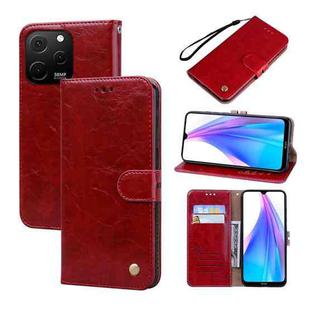 For Huawei nova Y61/Enjoy 50z Oil Wax Texture Leather Phone Case(Red)