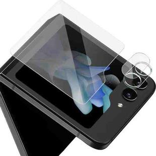 For Samsung Galaxy Z Flip5 5G imak Integrated Rear Camera Lens Tempered Glass Film + Glass Rear Screen Sticker 