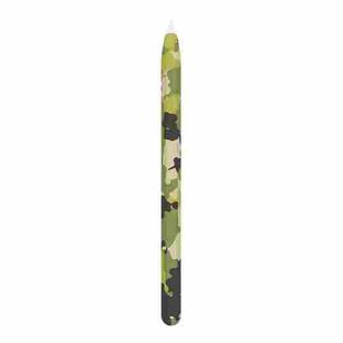 For Apple Pencil 1 LOVE MEI Camouflage Silicone Protective Pen Case(Green)