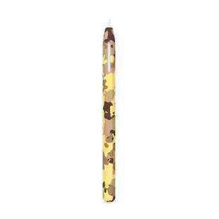 For Apple Pencil 2 LOVE MEI Camouflage Silicone Protective Pen Case(Yellow)