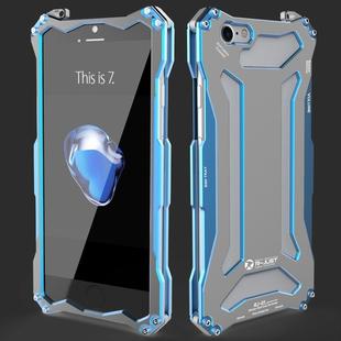 For iPhone SE 2022 / SE 2020 / 8 / 7 R-JUST Shockproof Armor Metal Protective Case(Blue)