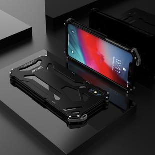 For iPhone XS Max R-JUST Shockproof Armor Metal Protective Case(Black)