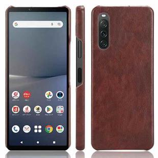 For Sony Xperia 10 Ⅴ Litchi Texture Back Cover Phone Case(Brown)