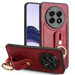 For Realme 13 Pro 5G Wristband Leather Back Phone Case(Red)