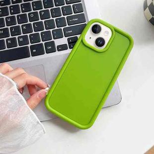 For iPhone 14 Plus Shockproof Frame Frosted TPU Phone Case(Green)