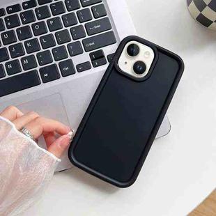 For iPhone 13 Shockproof Frame Frosted TPU Phone Case(Black)